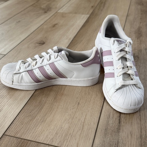 Adidas Superstar Soft Vision White and Pink Sneakers Women’s 7.5 DB3347 - Picture 4 of 12